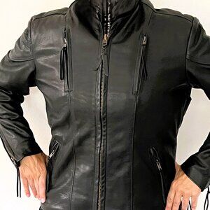 Women's Custom Leather Biker Jacket